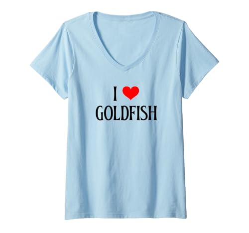 Damen Ich Liebe Goldfische Ich Liebe Goldfischliebhaber Fischliebhaber T-Shirt mit V-Ausschnitt Damen Ich Liebe Goldfische Ich Liebe Goldfischliebhaber Fischliebhaber T-Shirt mit V-Ausschnitt von Fish Lover I Love Goldfish Fishing Lover Co