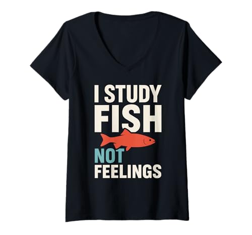 Damen Meeresbiologe Oceanographer Deep Sea Nerd Science Pride T-Shirt mit V-Ausschnitt Damen Meeresbiologe Oceanographer Deep Sea Nerd Science Pride T-Shirt mit V-Ausschnitt von Fish Therapist Marine Researcher Funny Plankton
