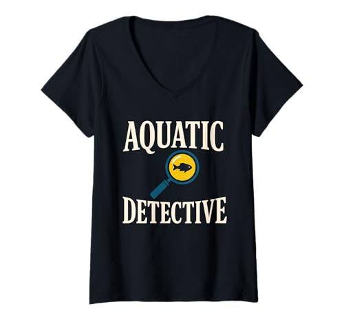 Damen Meeresbiologe Oceanographer Deep Sea Nerd Science Pride T-Shirt mit V-Ausschnitt Damen Meeresbiologe Oceanographer Deep Sea Nerd Science Pride T-Shirt mit V-Ausschnitt von Fish Therapist Marine Researcher Funny Plankton