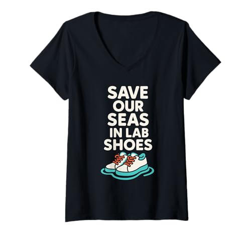 Damen Meeresbiologe Oceanographer Deep Sea Nerd Science Pride T-Shirt mit V-Ausschnitt Damen Meeresbiologe Oceanographer Deep Sea Nerd Science Pride T-Shirt mit V-Ausschnitt von Fish Therapist Marine Researcher Funny Plankton