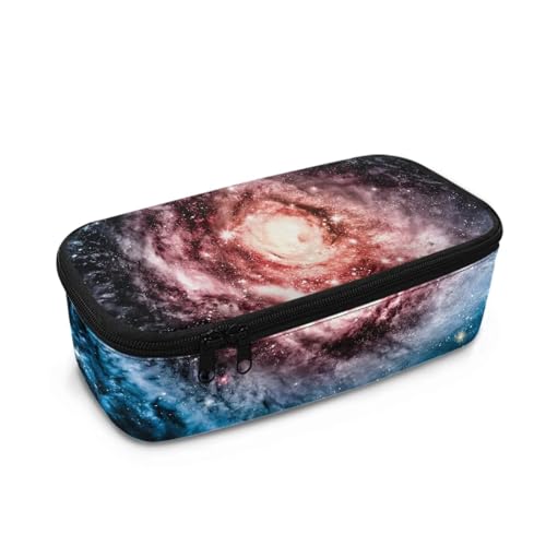 FishDing Star Planet Galaxy Federmäppchen Jungen Große Kapazität Schreibwaren Aufbewahrung Studentenbedarf Stifthalter Tasche, Swirl Planet, Einheitsgröße, Taschen-Organizer von FishDing