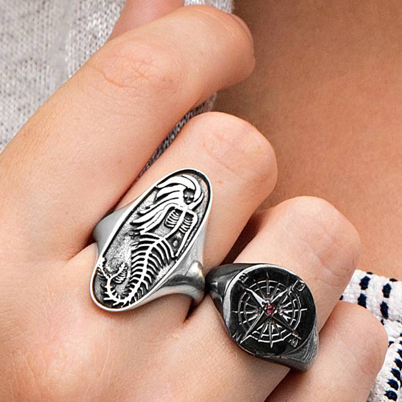 Meerjungfrau Ring, Sommer, Meer, Ozean, Oxidation Sterling Silber 925, Vergoldet Meerjungfrau Ring, Sommer, Meer, Ozean, Oxidation Sterling Silber 925, Vergoldet von FishboneDesignGR