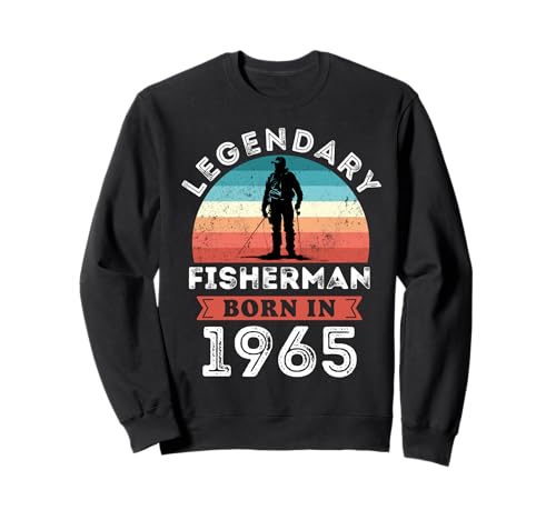 Legendary Fisherman Born in 1965, 60th Birthday Men Sweatshirt Legendary Fisherman Born in 1965, 60th Birthday Men Sweatshirt von Fisherman 1965 Legends Gifts for Mens 60th Bday