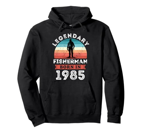 Legendary Fisherman Born in 1985, 40th Birthday Men Pullover Hoodie Legendary Fisherman Born in 1985, 40th Birthday Men Pullover Hoodie von Fisherman 1985 Legends Gifts for Mens 40th Bday