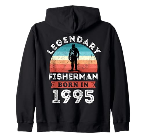 Legendary Fisherman Born in 1995, 30th Birthday Men Kapuzenjacke Legendary Fisherman Born in 1995, 30th Birthday Men Kapuzenjacke von Fisherman 1995 Legends Gifts for Mens 30th Bday