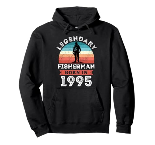 Legendary Fisherman Born in 1995, 30th Birthday Men Pullover Hoodie von Fisherman 1995 Legends Gifts for Mens 30th Bday