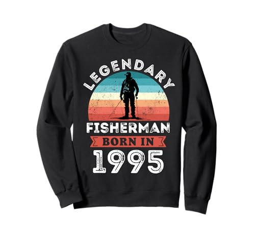Legendary Fisherman Born in 1995, 30th Birthday Men Sweatshirt von Fisherman 1995 Legends Gifts for Mens 30th Bday