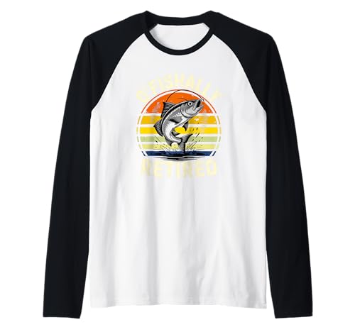 O-Fish-Ally Retired Fisherman Retired Men Fishing Raglan von Fisherman Retirement graphic