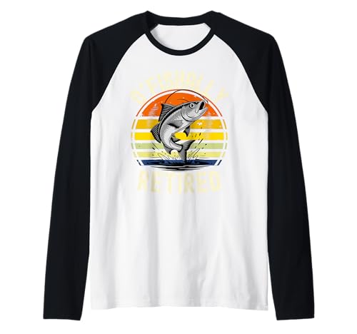 O-Fish-Ally Retired Fisherman Retired Men Fishing Raglan von Fisherman Retirement graphic