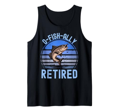 O-Fish-Ally Retired Fisherman Retired Men Fishing Tank Top von Fisherman Retirement graphic