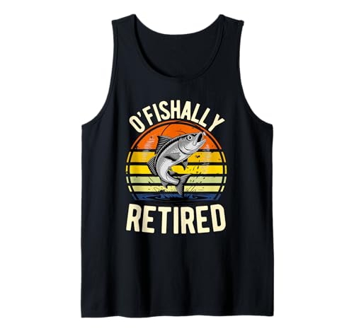 O-Fish-Ally Retired Fisherman Retired Men Fishing Tank Top von Fisherman Retirement graphic