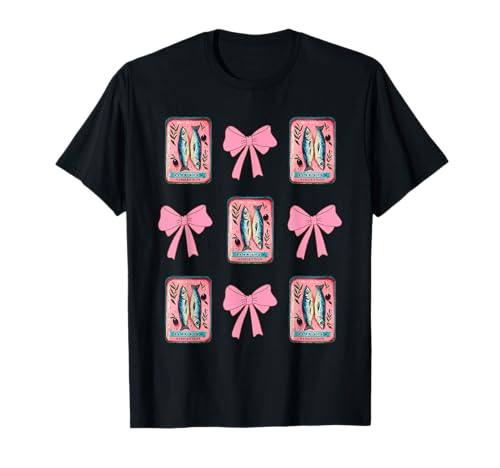 Sardinen-Fischkokette mit Schleifen, Fischer, für Damen und Mädchen T-Shirt Sardinen-Fischkokette mit Schleifen, Fischer, für Damen und Mädchen T-Shirt von Fisherman Tinned Sardines Apparel Co.