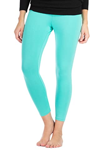 Fishers Finery Ecofabric Capri Legging; Casual Lounge Leggings, Türkis/Ausflug, einfarbig (Getaway Solids), X-Klein von Fishers Finery