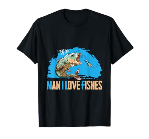 Man I Love Fishes Lustige Fische Spruch Fische Liebhaber T-Shirt Man I Love Fishes Lustige Fische Spruch Fische Liebhaber T-Shirt von Fishing Angling Fisherman Fishing Trip Fish