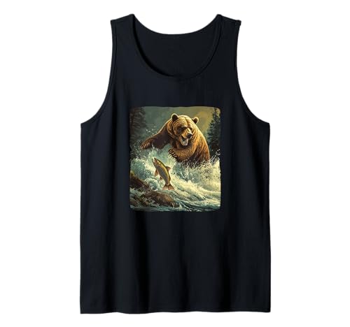 Amerikanische Angelsaison für Erwachsene und Kinder Tank Top Amerikanische Angelsaison für Erwachsene und Kinder Tank Top von Fishing Bear Outfit