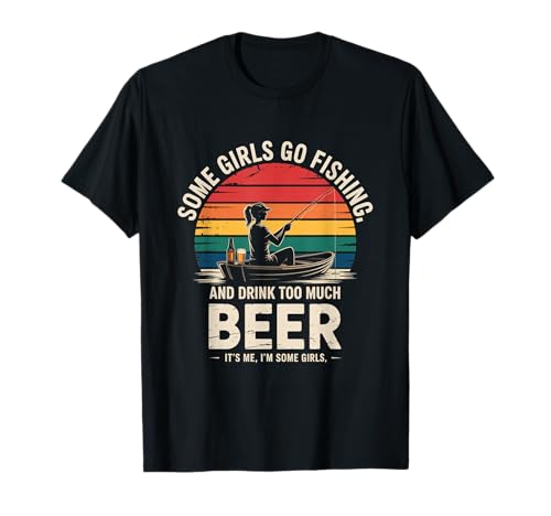 Lustiges Angeln für Frauen sarkastisches Bier Trinken Angler T-Shirt Lustiges Angeln für Frauen sarkastisches Bier Trinken Angler T-Shirt von Fishing Beer Shirt Funny Girls Vintage Angler Gift