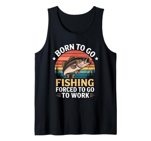 Geboren, um zu fischen gezwungen, lustige Männer Frauen zu Tank Top Geboren, um zu fischen gezwungen, lustige Männer Frauen zu Tank Top von Fishing Design Fisherman Männer Frauen Kinder