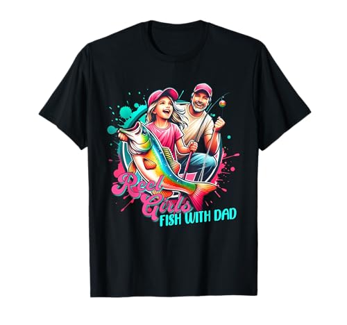 Mädchen Fisch mit Papa - Vater Tochter Familie Angeln T-Shirt Mädchen Fisch mit Papa - Vater Tochter Familie Angeln T-Shirt von Fishing Fashion