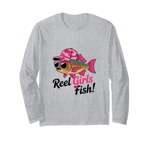 Angeln Mädchen Bass Angler Lustig Outdoor Rosa Fisch Langarmshirt Angeln Mädchen Bass Angler Lustig Outdoor Rosa Fisch Langarmshirt von Fishing Girls Bass Angler Humor Outdoor Tees