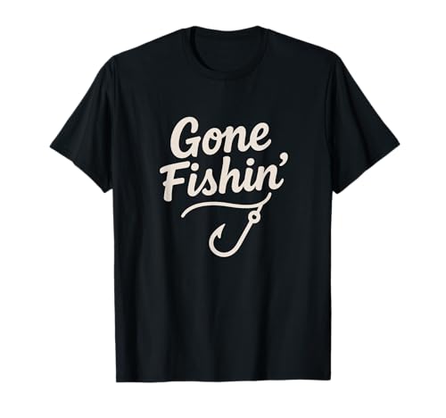 Gone Fishin' Lustiges Angelhaken-Shirt für Herren, Damen, Kinder, Angler T-Shirt von Fishing Lifestyle Apparel Reel Life Angler Shirts