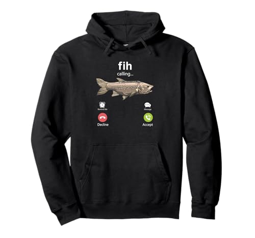 Fih Calling Funny Herren Angeln Internet Meme Fih Pullover Hoodie von Fishing On The Weekends Novelty Apparel