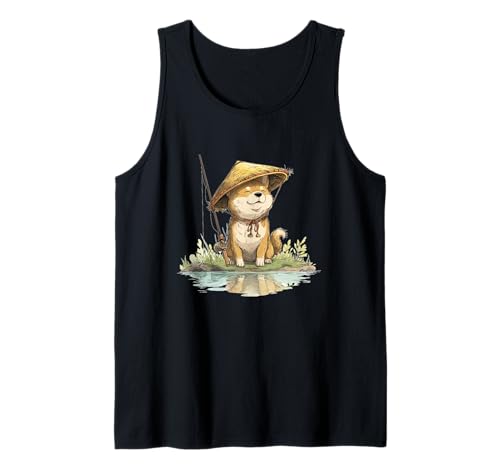 Schönes Shiba Inu mit Angelrute Kostüm für Jungen und Mädchen Tank Top Schönes Shiba Inu mit Angelrute Kostüm für Jungen und Mädchen Tank Top von Fishing Shiba Inu Outfit