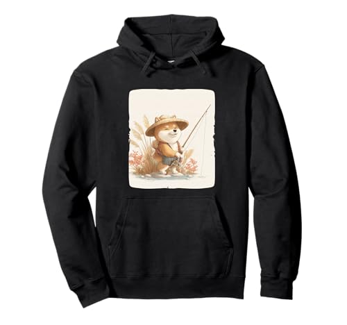 Toller Hunde-Angel-Look für Jungen und Mädchen Pullover Hoodie von Fishing Shiba Inu Outfit