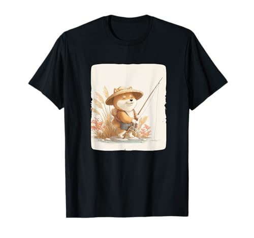 Toller Hunde-Angel-Look für Jungen und Mädchen T-Shirt Toller Hunde-Angel-Look für Jungen und Mädchen T-Shirt von Fishing Shiba Inu Outfit