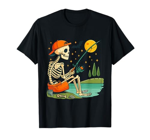 Skelett Angeln Lustiges Halloween Kostüm für Kinder T-Shirt Skelett Angeln Lustiges Halloween Kostüm für Kinder T-Shirt von Fishing Skeleton Halloween Gift Tees for Boys Men
