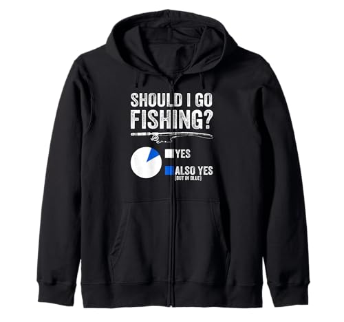 Should I Go Fishing Design Männer Frauen Jungen Kinder Lustiger Bass Papa Kapuzenjacke von Fishing Tee Funny Fisherman