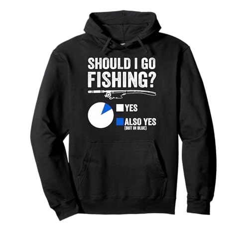 Should I Go Fishing Design Männer Frauen Jungen Kinder Lustiger Bass Papa Pullover Hoodie von Fishing Tee Funny Fisherman