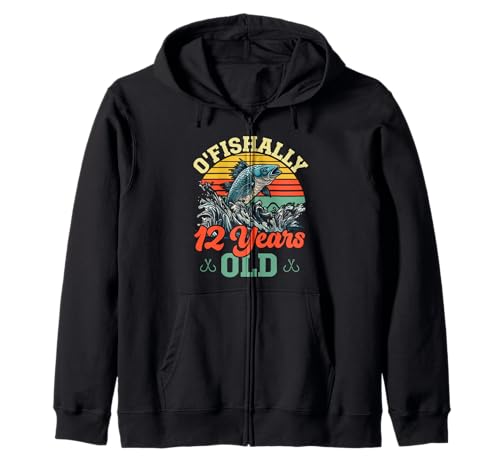 12. Geburtstag Angeln Kinder ofishally 12 Jahre alte Geschenke Kapuzenjacke 12. Geburtstag Angeln Kinder ofishally 12 Jahre alte Geschenke Kapuzenjacke von Fishing birthday boy girl tees