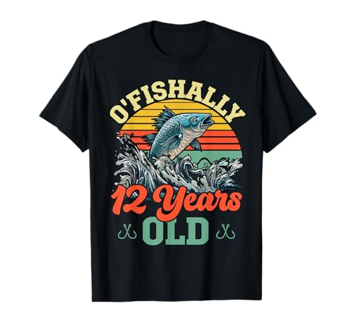 12. Geburtstag Angeln Kinder ofishally 12 Jahre alte Geschenke T-Shirt 12. Geburtstag Angeln Kinder ofishally 12 Jahre alte Geschenke T-Shirt von Fishing birthday boy girl tees