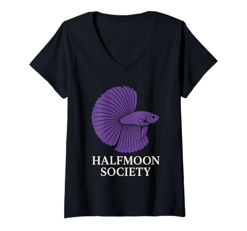 Damen Betta Fischsammler Halbmondzüchter Exotic Tank Pride T-Shirt mit V-Ausschnitt Damen Betta Fischsammler Halbmondzüchter Exotic Tank Pride T-Shirt mit V-Ausschnitt von Fishkeeper Hobby Betta Mom Aquarium Club Apparel
