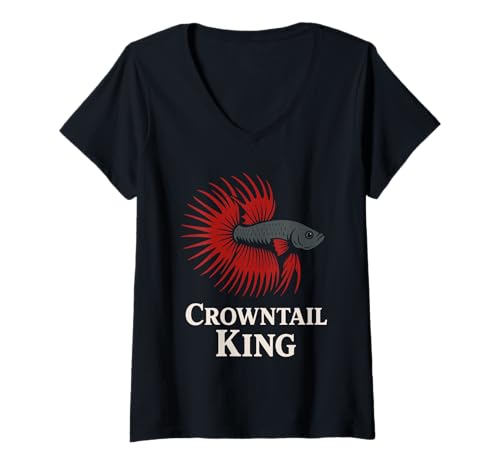 Damen Betta Fischsammler Halbmondzüchter Exotic Tank Pride T-Shirt mit V-Ausschnitt Damen Betta Fischsammler Halbmondzüchter Exotic Tank Pride T-Shirt mit V-Ausschnitt von Fishkeeper Hobby Betta Mom Aquarium Club Apparel