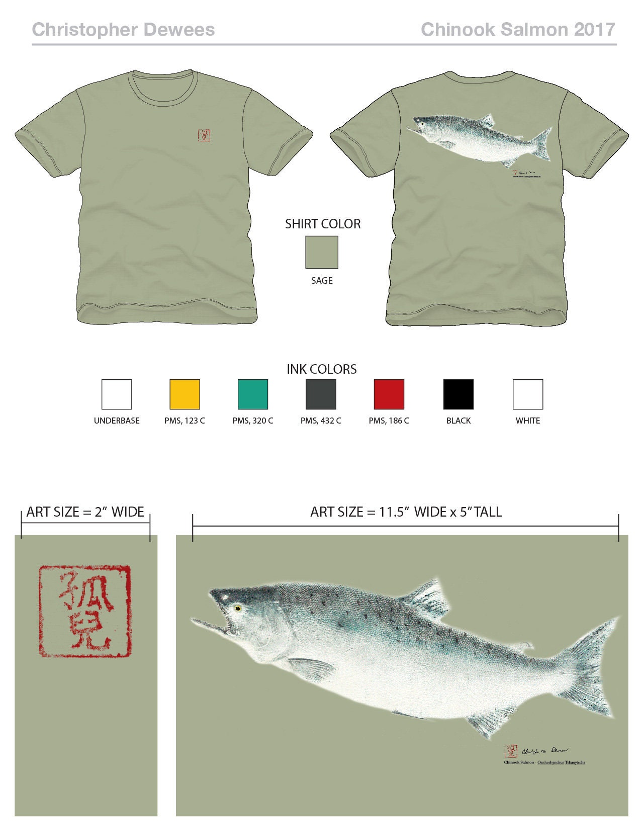 Chinook | König Lachs Fishprint Shirt Chinook | König Lachs Fishprint Shirt von Fishprint