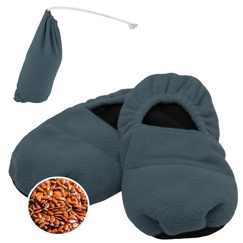 FISHTEC Beheizte Hausschuhe – Wärmflasche 36-40 Mikrowellen – Wollsamen und Unisex von Fishtec