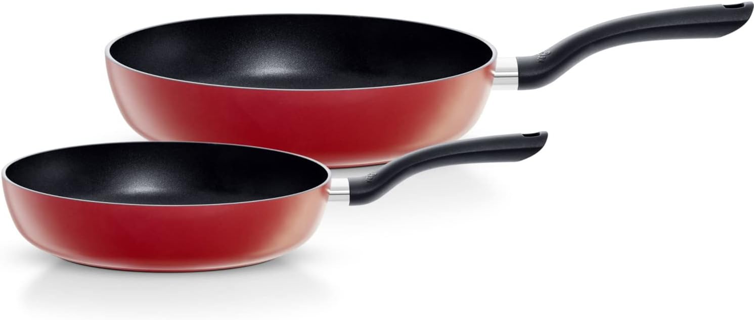 Fissler Pfannen-Set "Cenit Red", Aluminium, (Set, 2 tlg., je 1 Pfanne Ø 24 und 28 cm), antihaftbeschichtet von Fissler