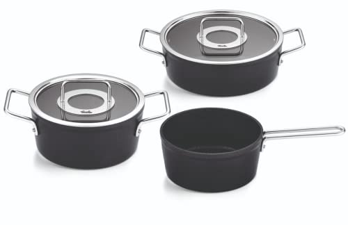 Fissler Topf-Set "Adamant", Aluminium, (Set, 3 tlg., Kochtopf 20 cm, Bratentopf 24 cm, Stielkasserolle 18 cm), Made in Germany von Fissler