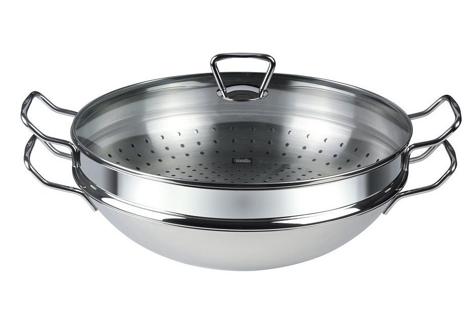 Fissler Wok "Nanjing", Edelstahl 18/10, (1 tlg.), Ø 36 cm, Induktion von Fissler