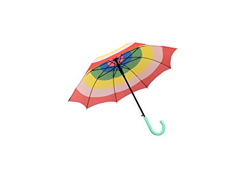 FISURA - Großer Regenschirm. Jugendschirm. Automatischer Regenschirm mit Knopf. Stabiler bedruckter Regenschirm. 106 cm Durchmesser. (Regenbogen, Mehrfarbig) von FISURA
