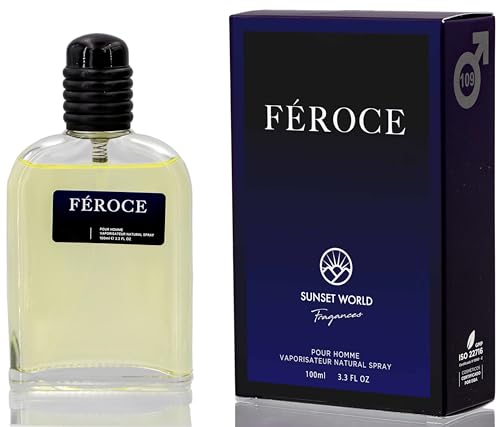Féroce - Kompatibel mit Sauvage. Eau de Cologne Intensiv 100 ml, Pheromone Parfum Herren, Äquivalentes Parfüm von Fit 2 Us