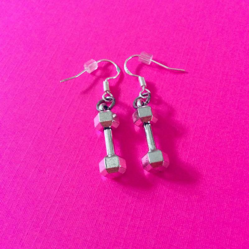 Hantel Ohrringe, Bodycycling Gewichtheben Schmuck, Fitness Personal Trainer von FitChickJewelry
