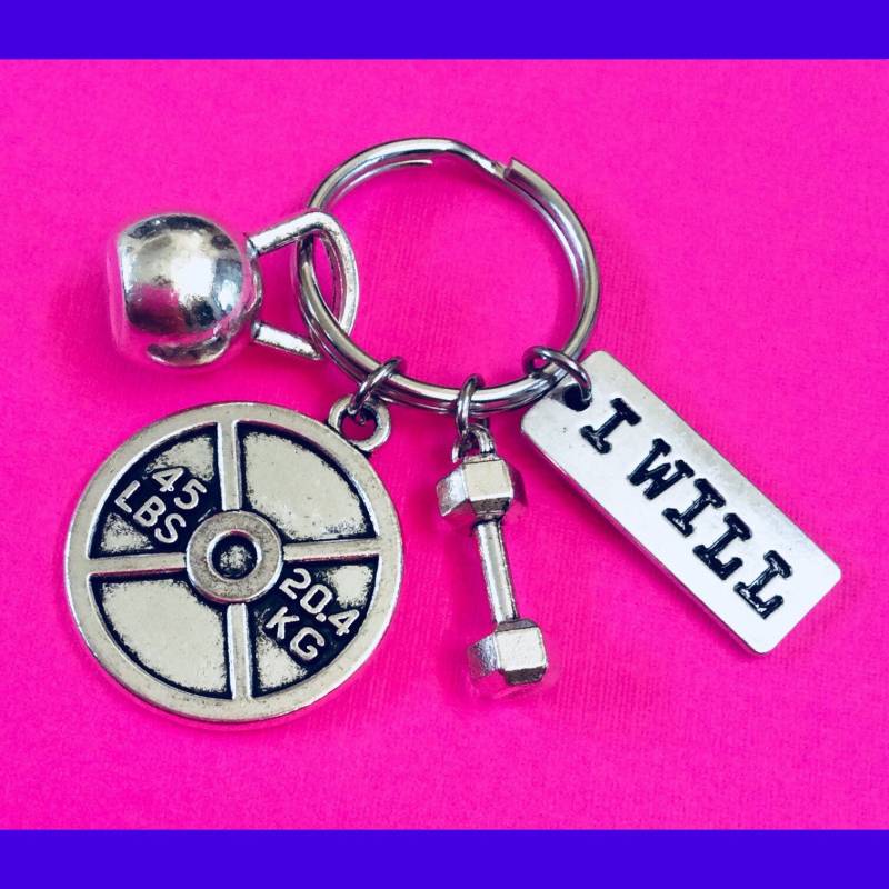 Ich Werde Schlüsselbund, Body Building Gewichtheben Fitness Hantel Schlüsselring, Kettlebell Schlüsselbund von FitChickJewelry