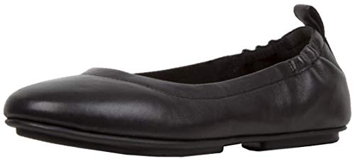 Fitflop Damen Allegro Soft Leather Ballerinas, Schwarz, 36 EU von Fitflop