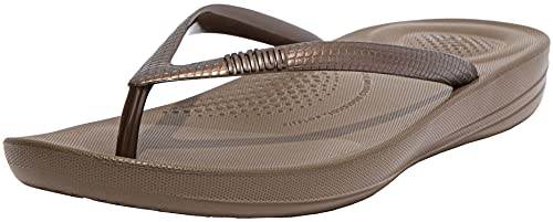 Fitflop Iqushion Ergonomic Flip-flops, Damen Zehentrenner, Braun (Bronze 012), 38 EU (5 UK) von Fitflop