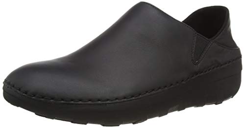 Fitflop Damen SUPER Loafer-Leather Slipper, Schwarz, 37 EU von Fitflop