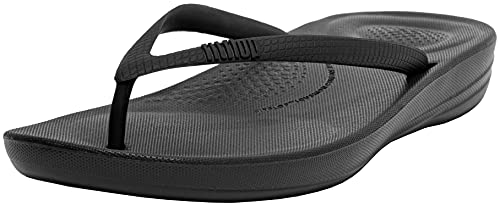 Fitflop Damen Iqushion Ergonomic Flip-flops' Zehentrenner, Schwarz All Black, 39 EU von Fitflop