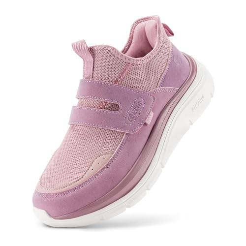 FitVille Damen Extra Weite Sportschuhe Slip On Walkingschuhe Leicht 38.5 EU X-Weit Rosa von FitVille
