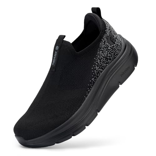 FitVille Damen Schuhe ohne Schnürung weich Slipper Sneaker Damen gr 37 weit Schwarz Outdoor von FitVille